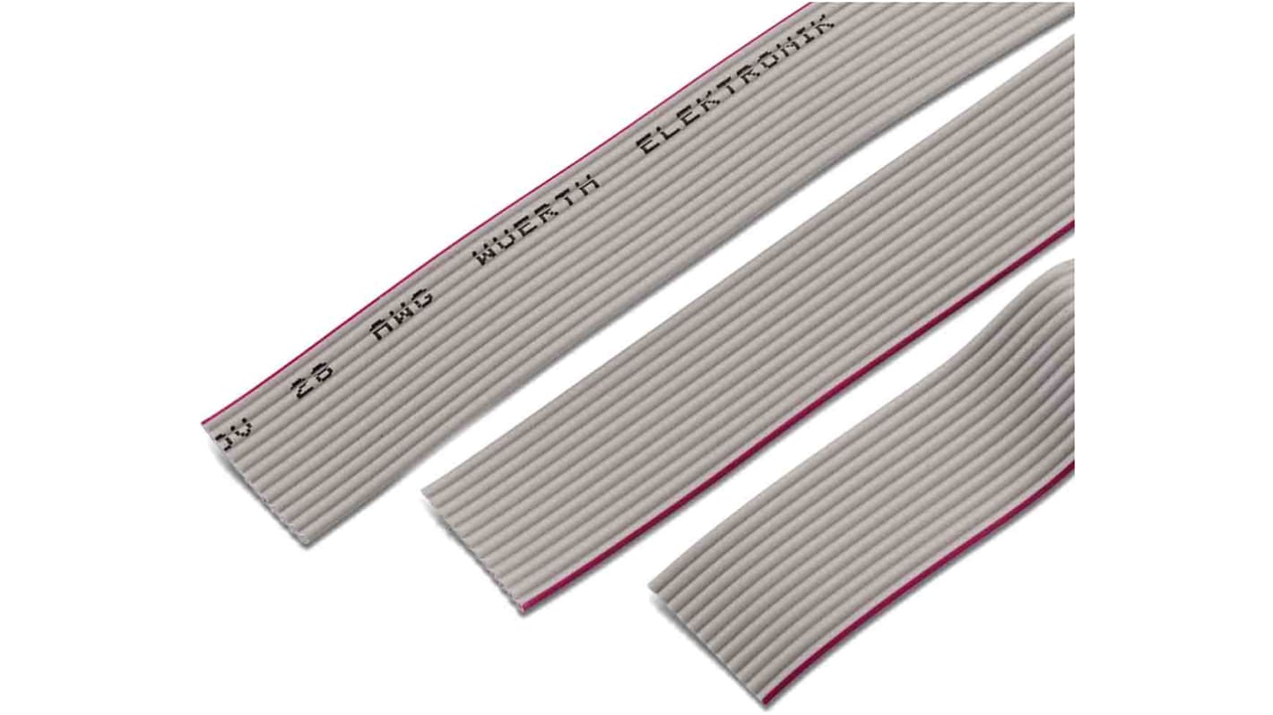 Wurth Elektronik WR-CAB Flachbandkabel , 4-adrig, Raster 1.27mm Nicht abgeschlossen 0,9 mm