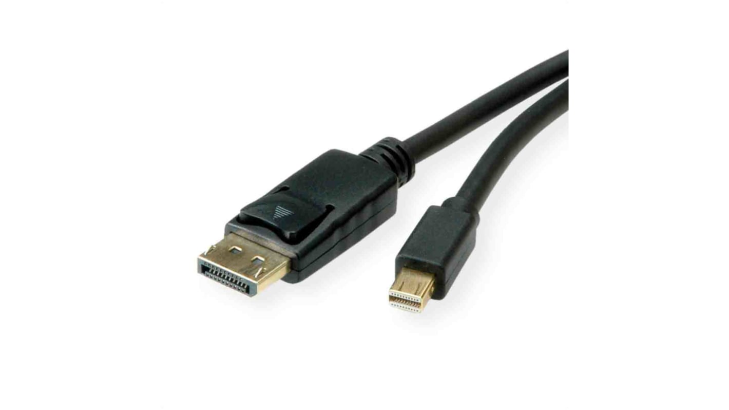 Roline Male Mini DisplayPort to Male DisplayPort  Cable, 1m