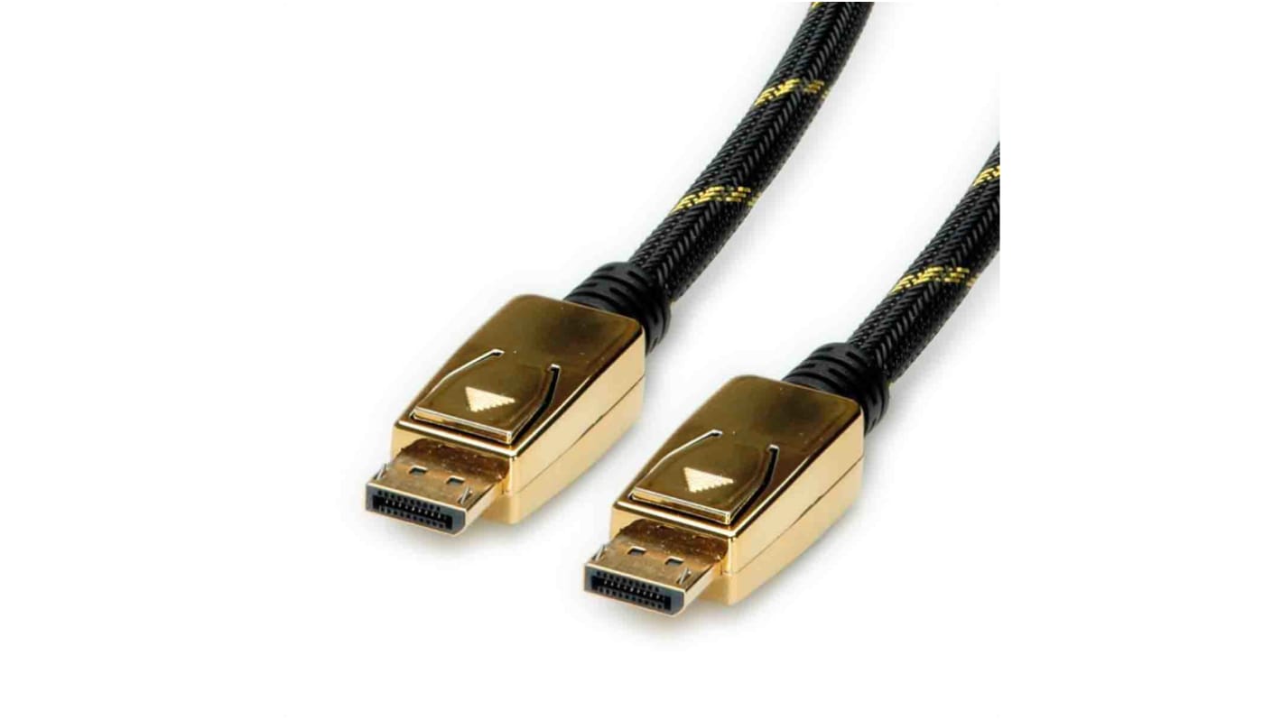 Roline DisplayPort kábel, Külső menetes-Külső menetes, 2m