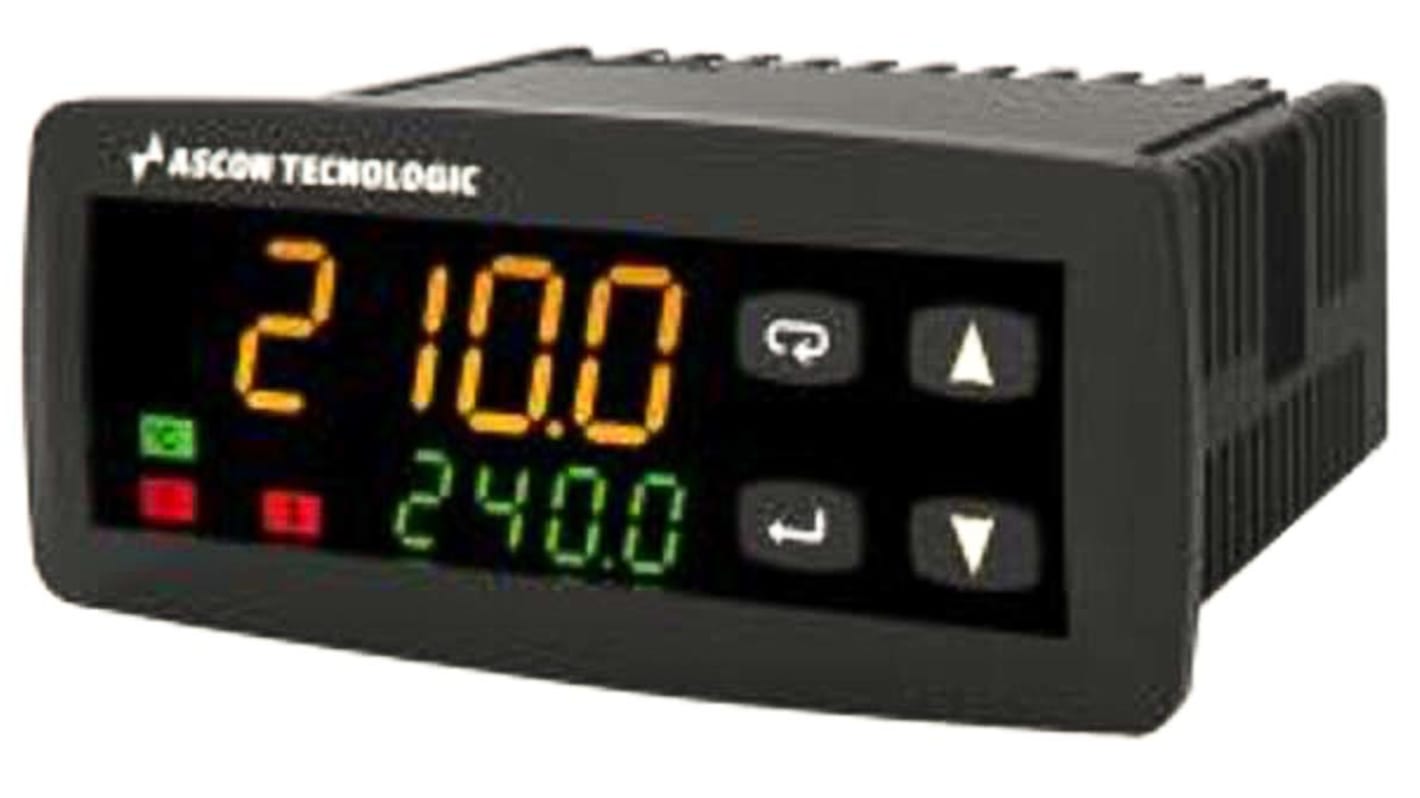 Termoregolatori PID Ascon KR3, 24 V c.a., 24 V c.c., 78 x 35mm, 4 uscite Relè, SSR