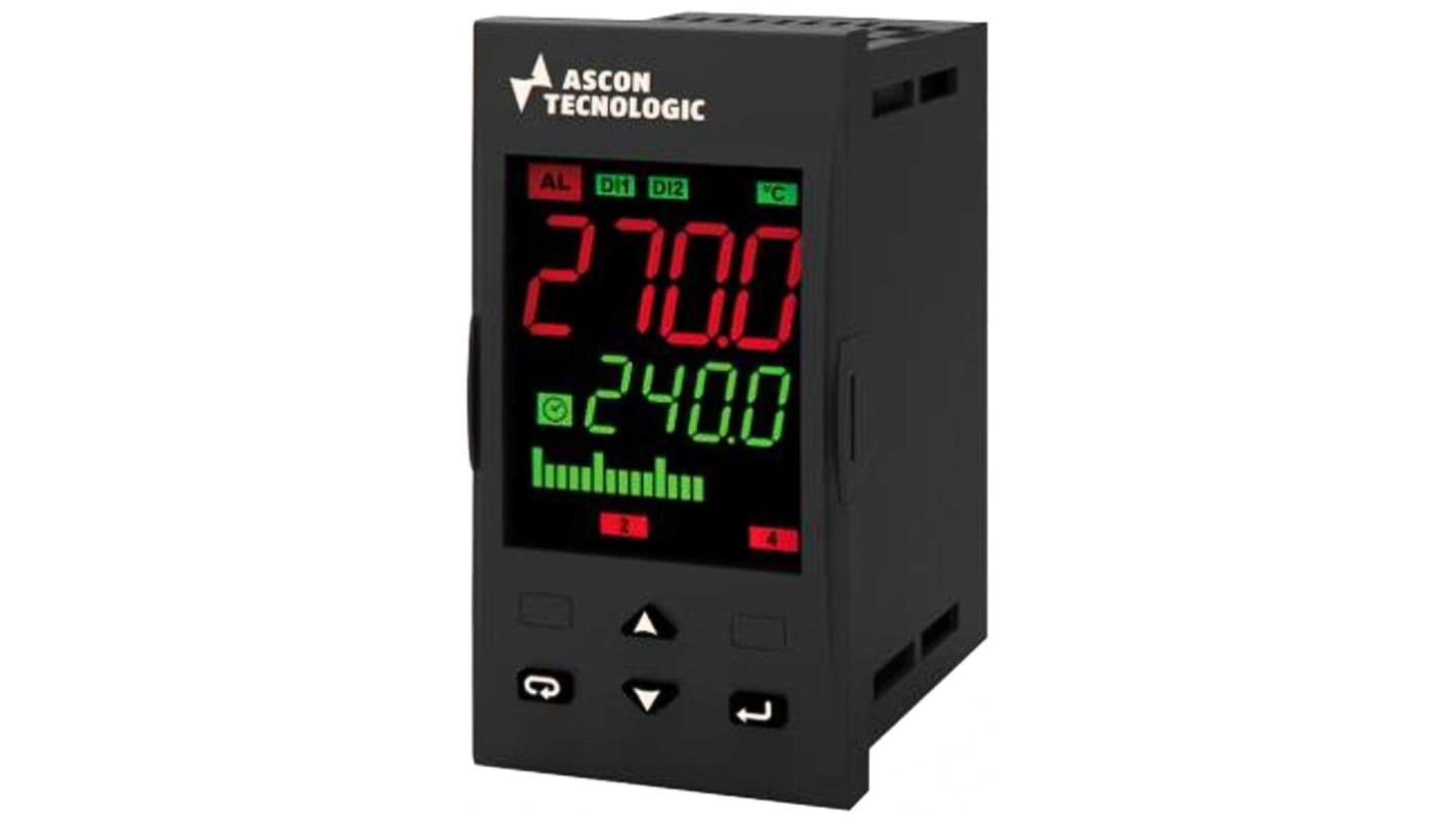 Termoregolatori PID Ascon KX3, 100 240 V c.a., 48 x 96mm, 4 uscite Relè, SSR