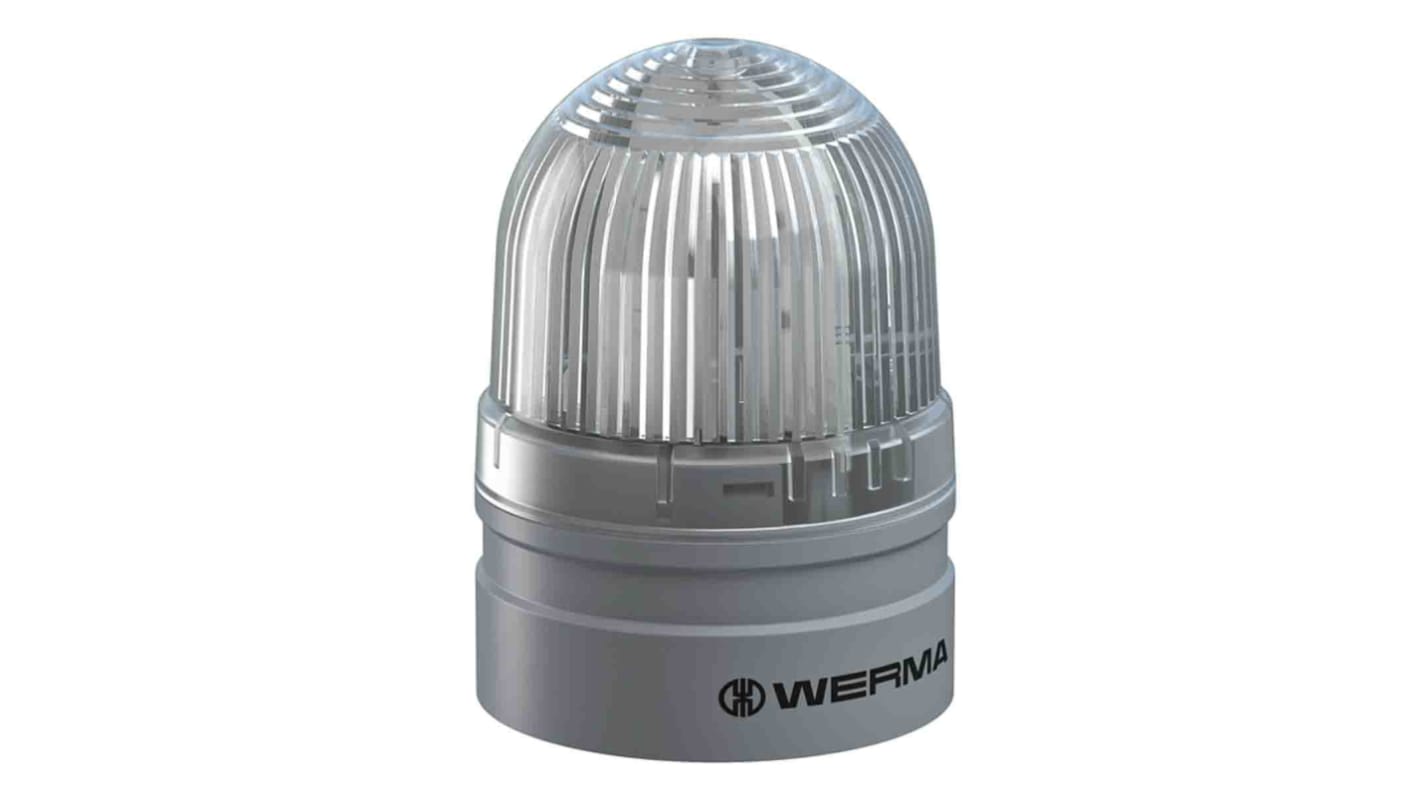 Werma EvoSIGNAL Mini, LED Signalleuchte Weiß, 12 V, Ø 62mm x 85mm