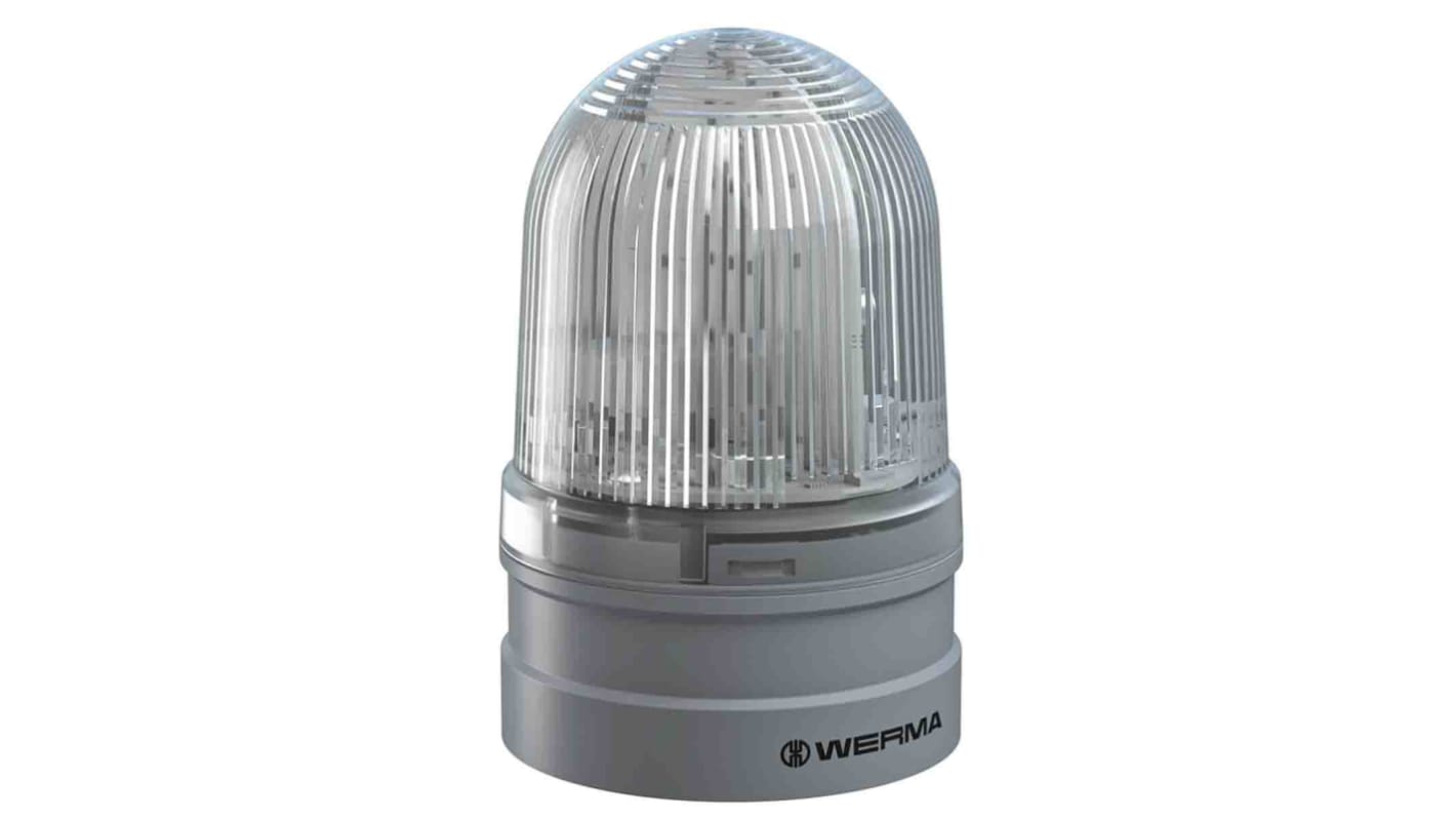 Werma EvoSIGNAL Midi Series White Beacon, 115 → 230 V ac, Base Mount, LED Bulb