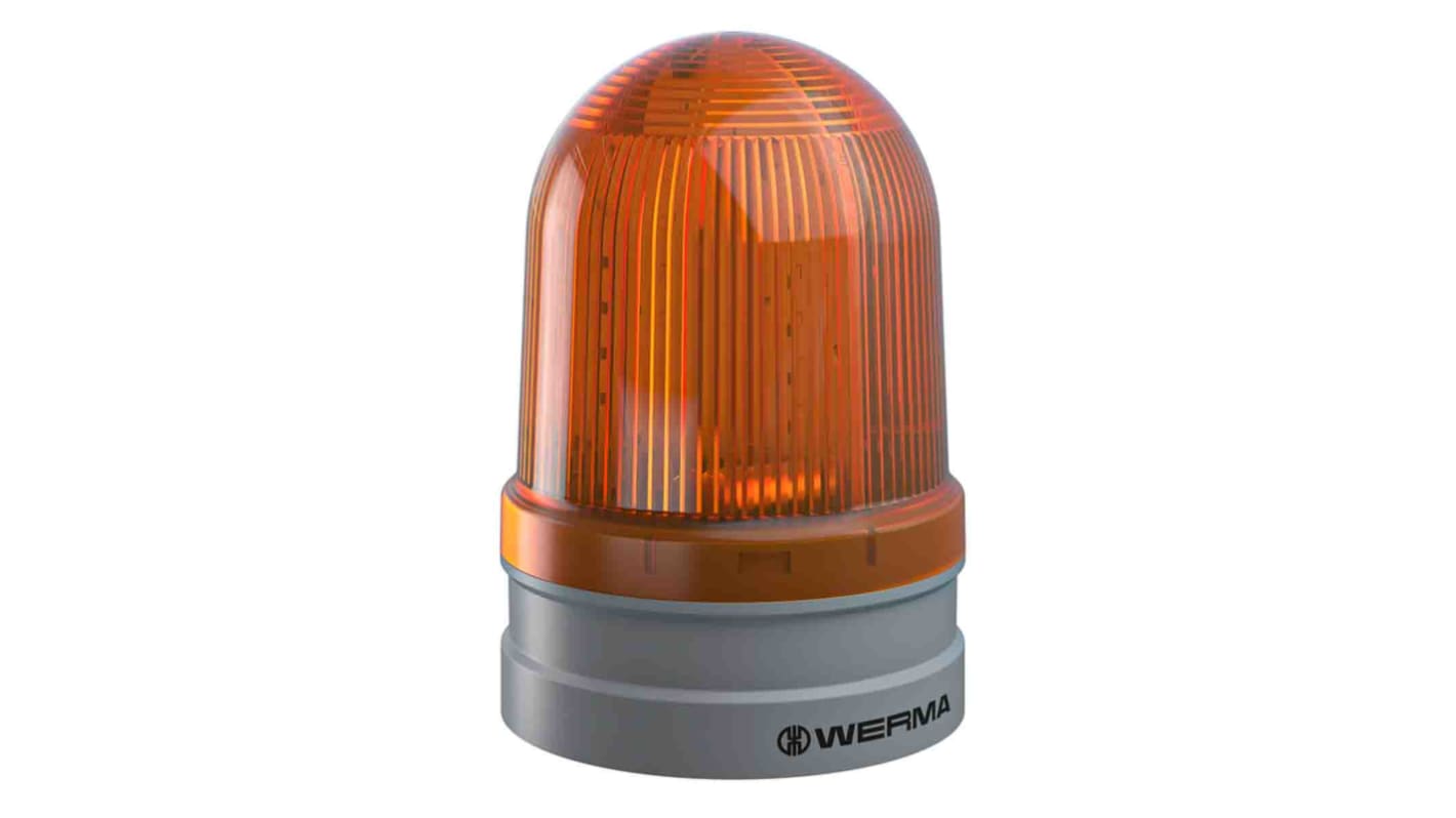 Werma EvoSIGNAL Maxi, LED Signalleuchte Gelb, 12 V, 24 V, Ø 120mm x 173mm