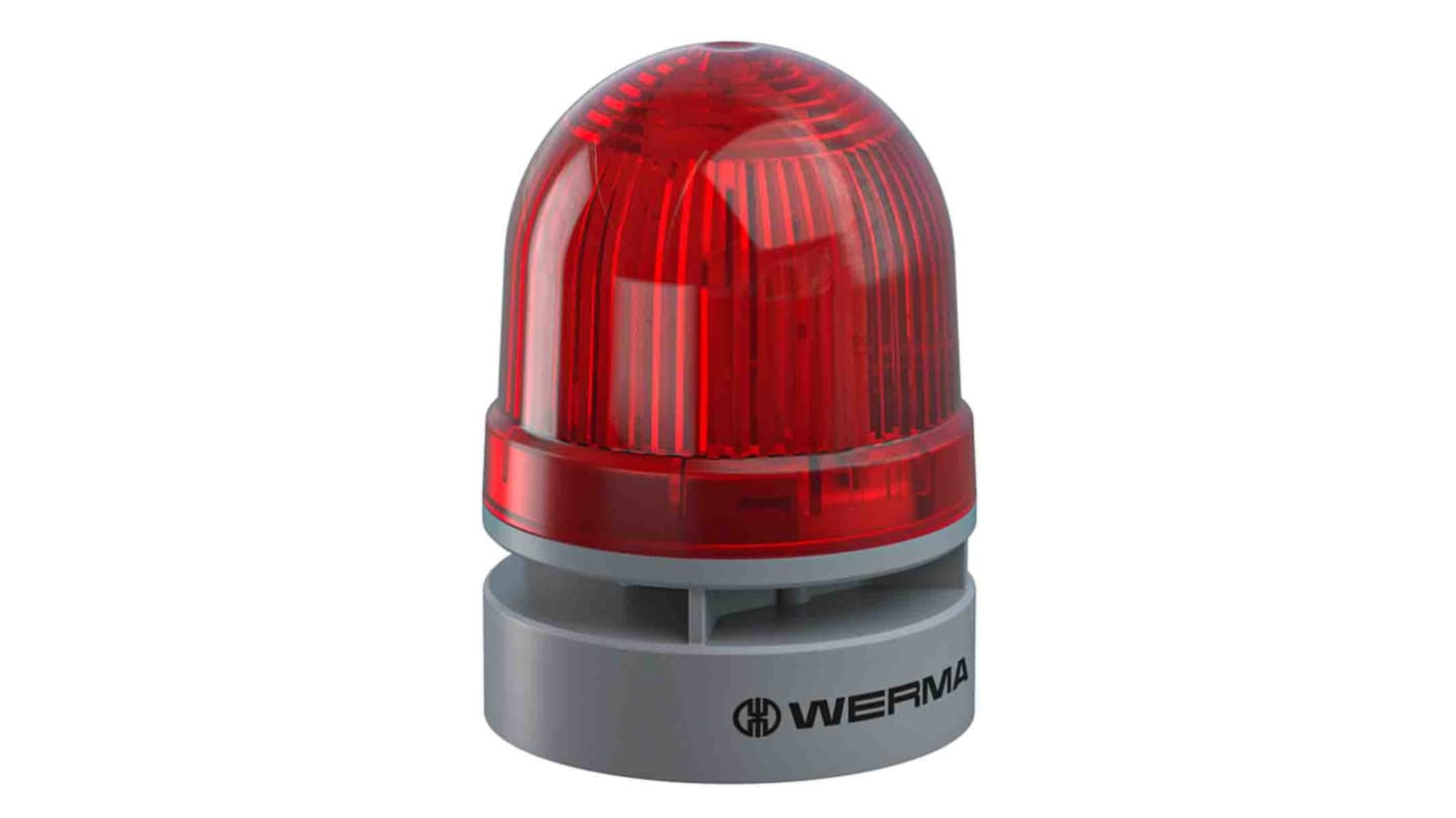 Werma EvoSIGNAL Mini LED Dauer-Licht Alarm-Leuchtmelder Rot / 95dB, 115 → 230 V ac