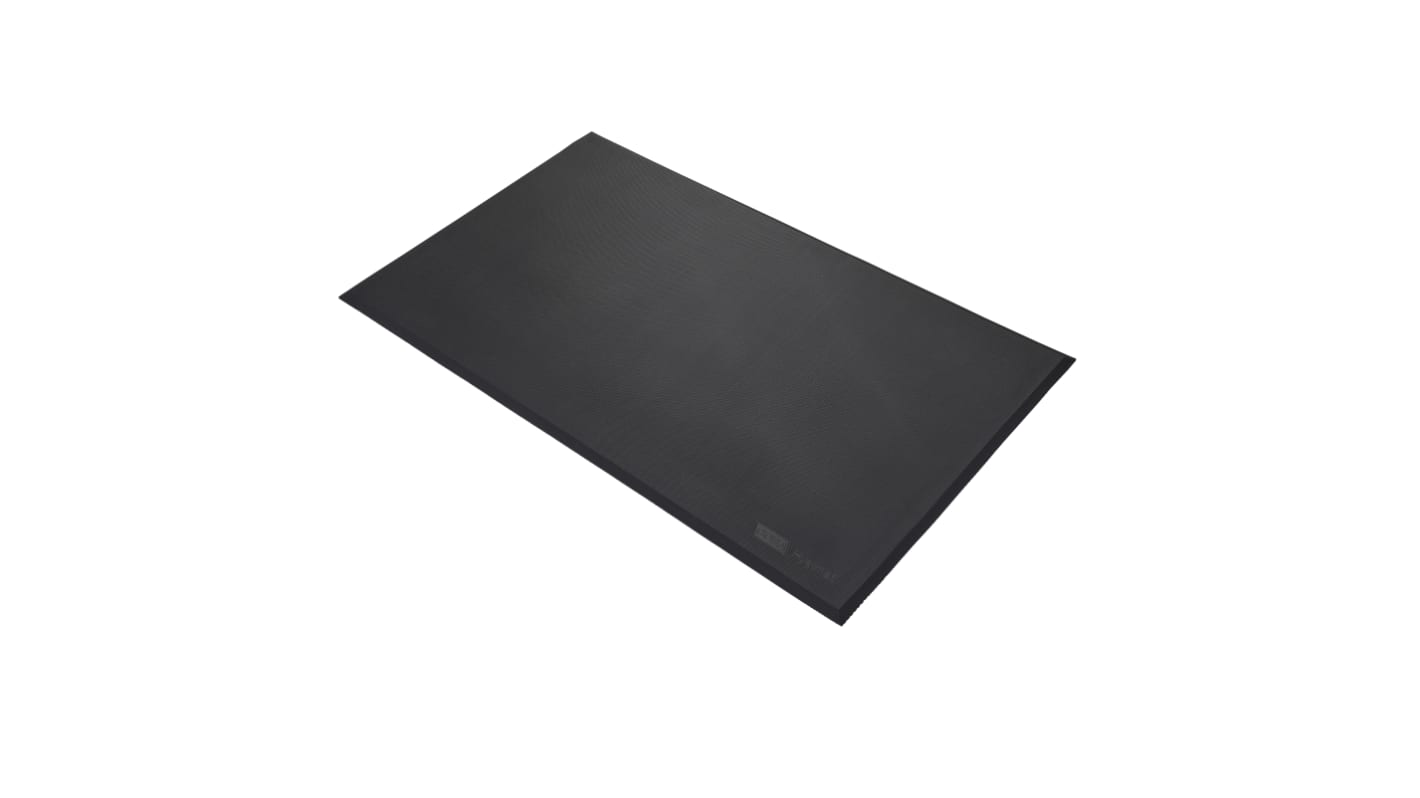 Coba Europe Schwarz Anti-Ermüdungsmatte Antirutsch Gummi Strukturiert, Hygimet HYS01, Einzelne, 0.9m x 0.6m x 17mm