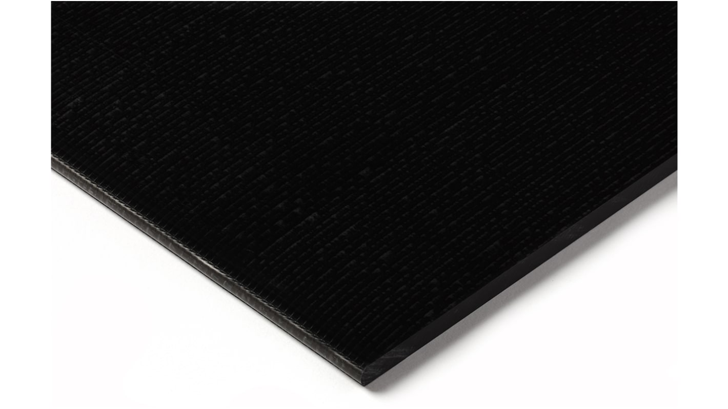 RS PRO Black Plastic Sheet, 500mm x 330mm x 6mm