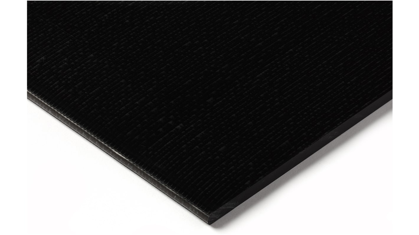 Foglio di plastica Tipo pieno RS PRO in POM, Nero, 500mm x 330mm x 20mm