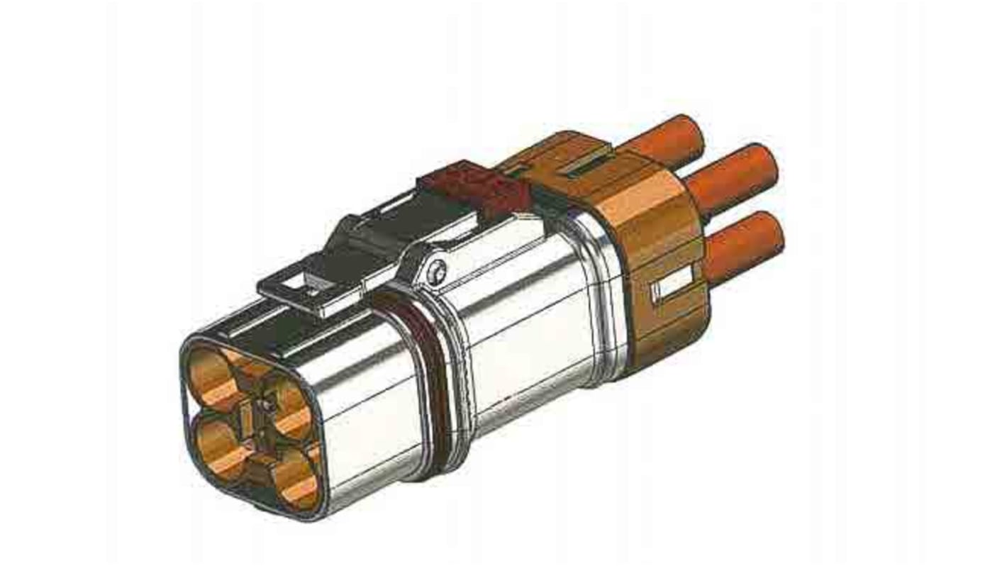 Amphenol Industrial PL084X Schwere Steckverbinder Powerlok Steckverbinder, Buchse/Stecker 4-polig, 1,0 kV / 45A,