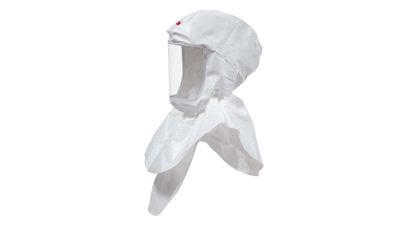 3M S-607 White No Polypropylene Protective Hood, Resistant to Dust, Liquid Splash