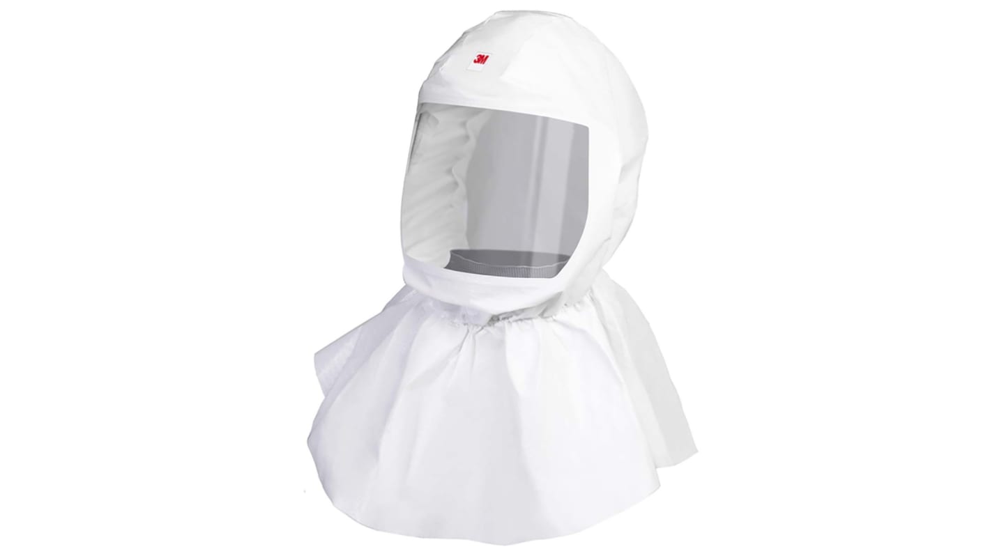 3M S-605 White No Polypropylene Protective Hood, Resistant to Dust, Liquid Splash