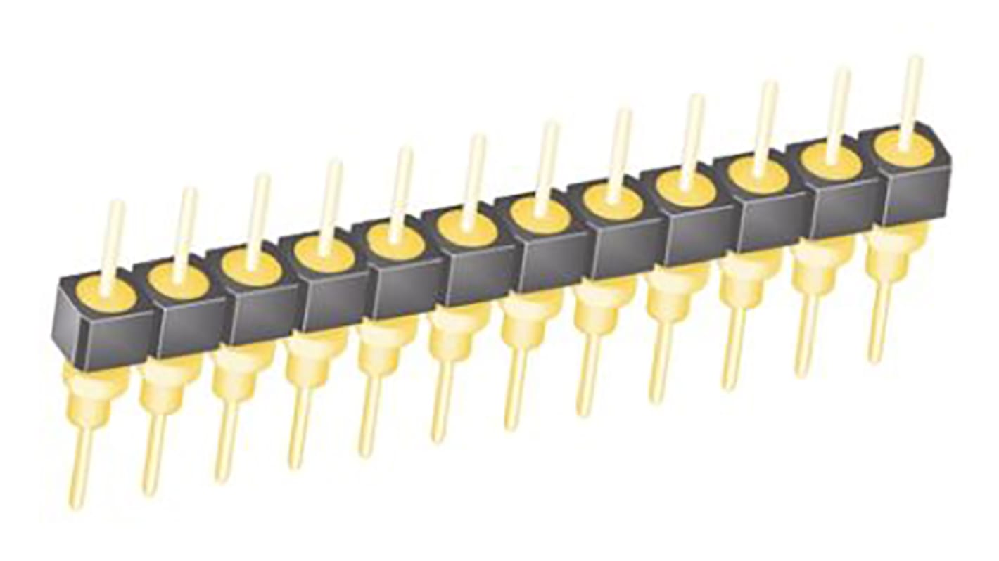 Samtec BBS Series Straight Through Hole Pin Header, 5 Contact(s), 2.54mm Pitch, 1 Row(s), Unshrouded