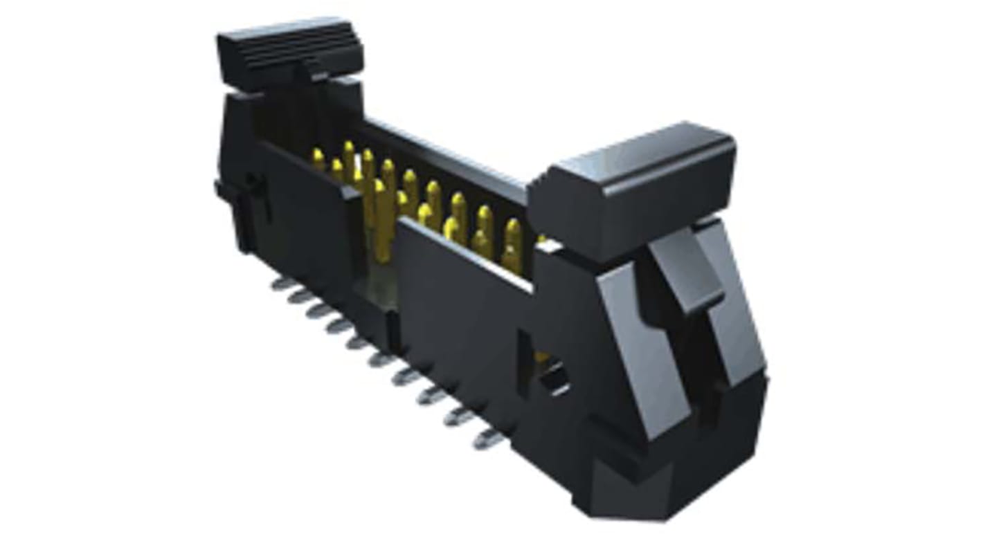 Samtec EJH Series Straight Through Hole PCB Header, 20 Contact(s), 2.54mm Pitch, 1 Row(s), Shrouded