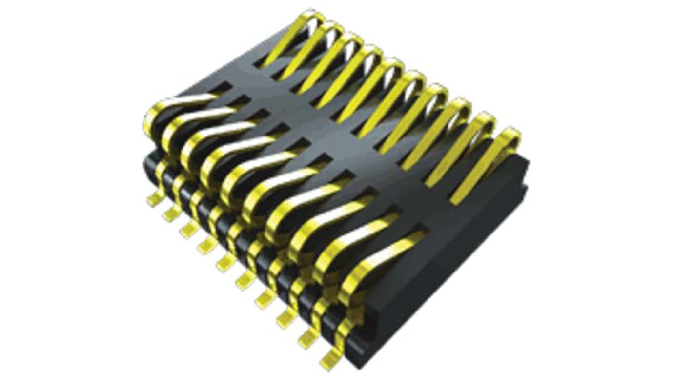Samtec FSI Series Straight PCB Header, 20 Contact(s), 1.0mm Pitch, 1 Row(s), Shrouded