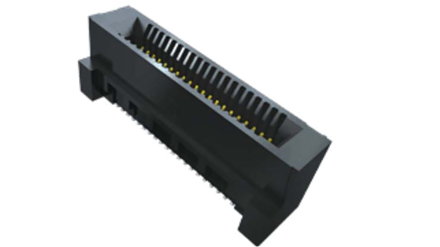 Conector de borde Samtec HSEC8, paso 0.8mm, 10 contactos, , 1 fila filas, Vertical, SMT, Hembra, 2.8A