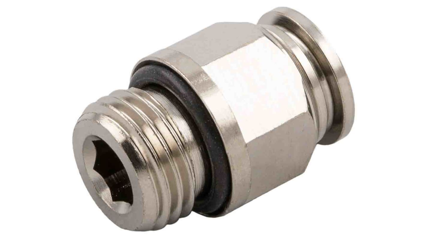 RS PRO Push-in Fitting, G 1/4 Male to Push In 4 mm, Threaded-to-Tube Connection Style