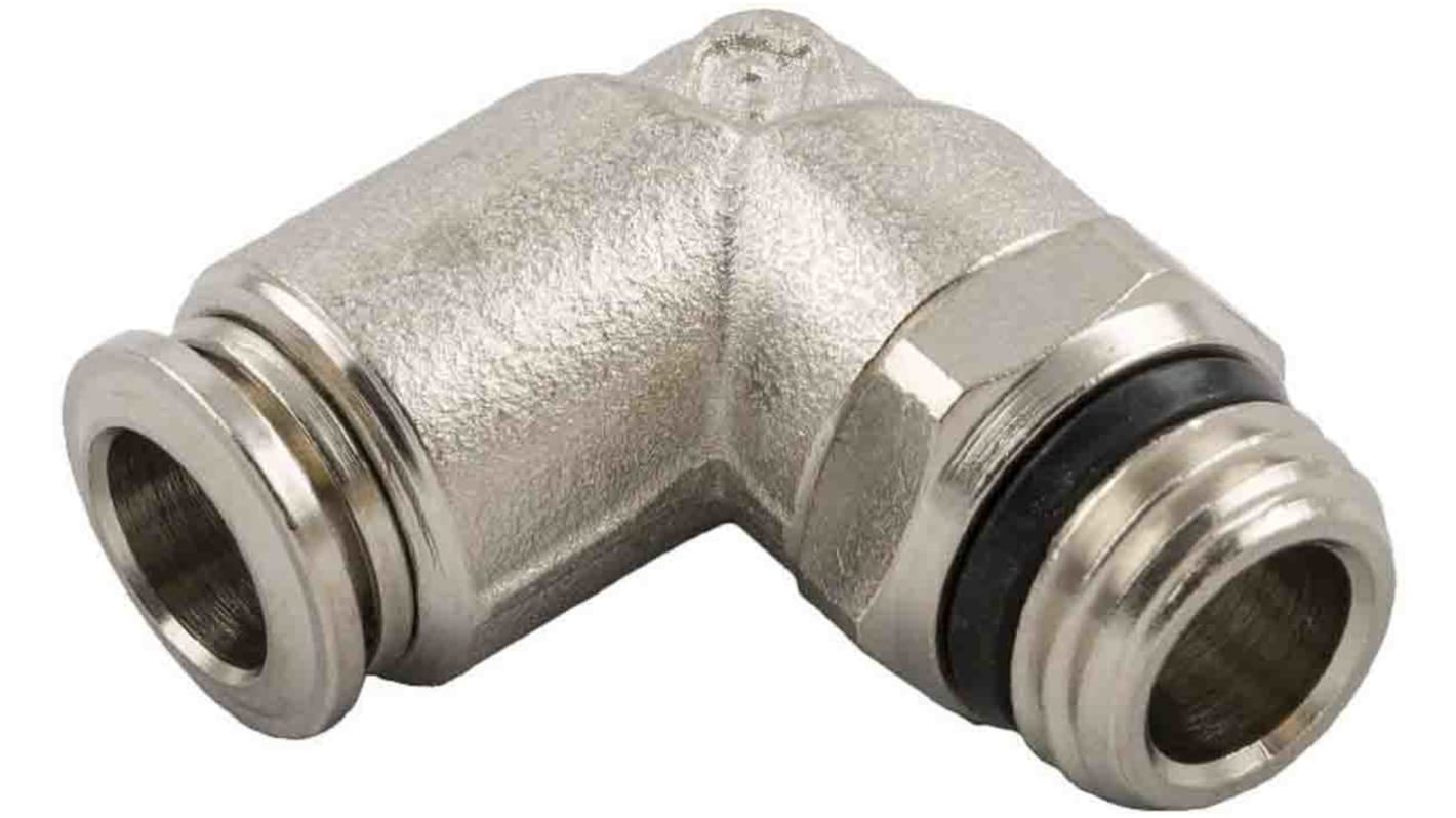 RS PRO Push-in fitting, Uni 1/4 han til Indstik 8 mm, Gevind-til-slange