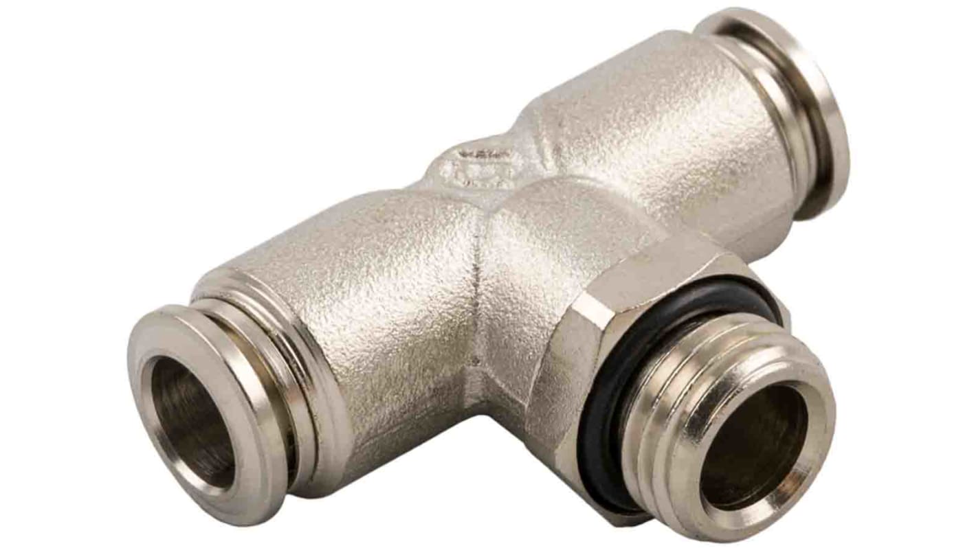 RS PRO Push-in fitting, Indstik 6 mm til Indstik 6 mm, Gevind-til-slange