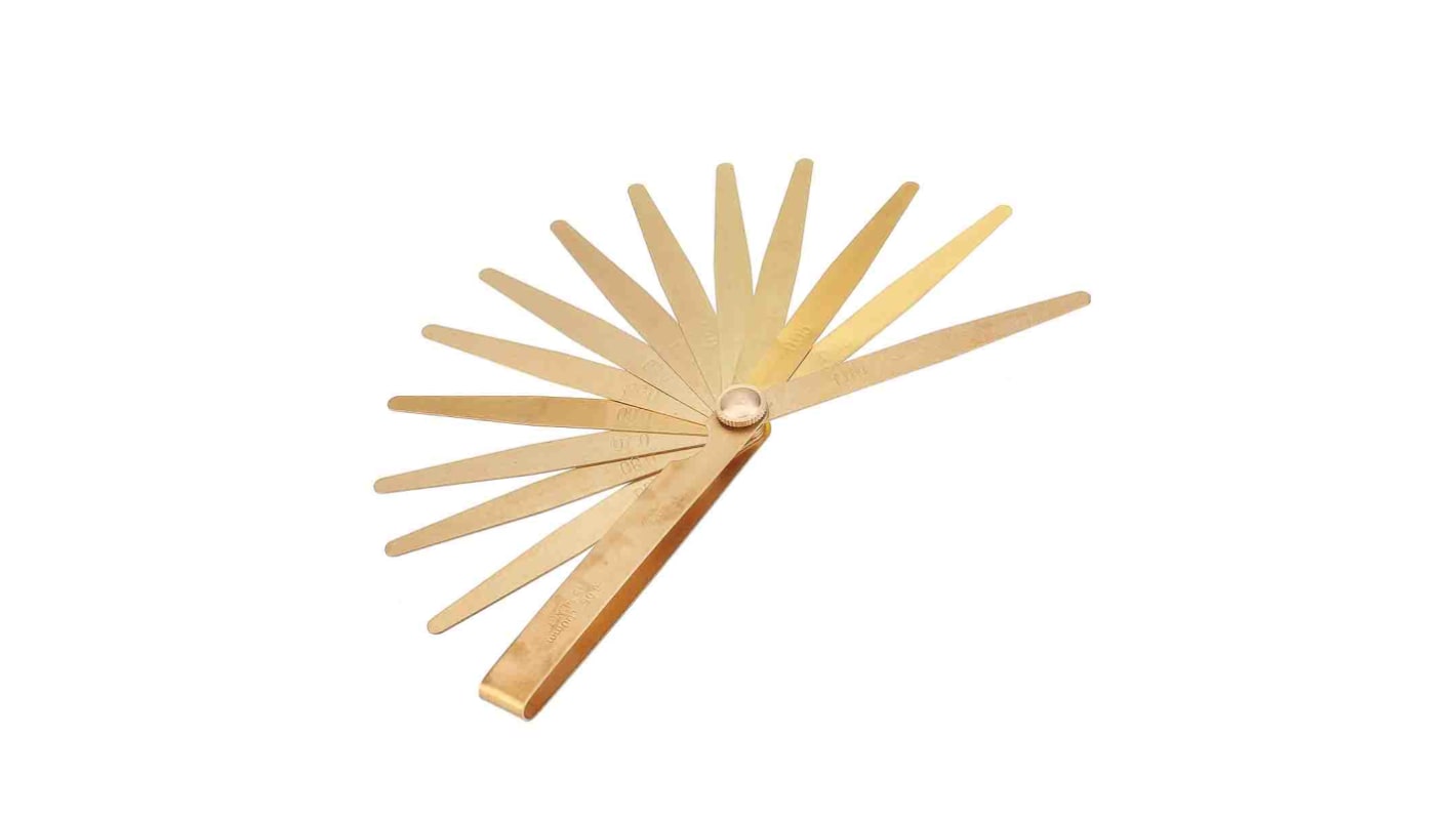 RS PRO Feeler Gauge 0.5 → 1mm, 13 Blades, With UKAS Calibration RS