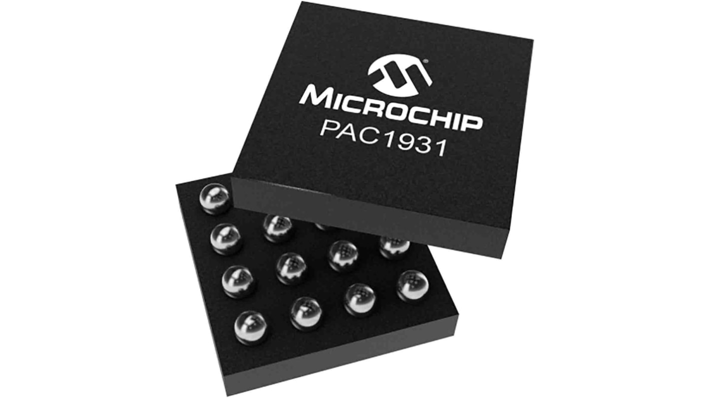 Microchip PAC1931T-I/J6CX Energiamérő IC 16-tüskés UQFN, WLCSP