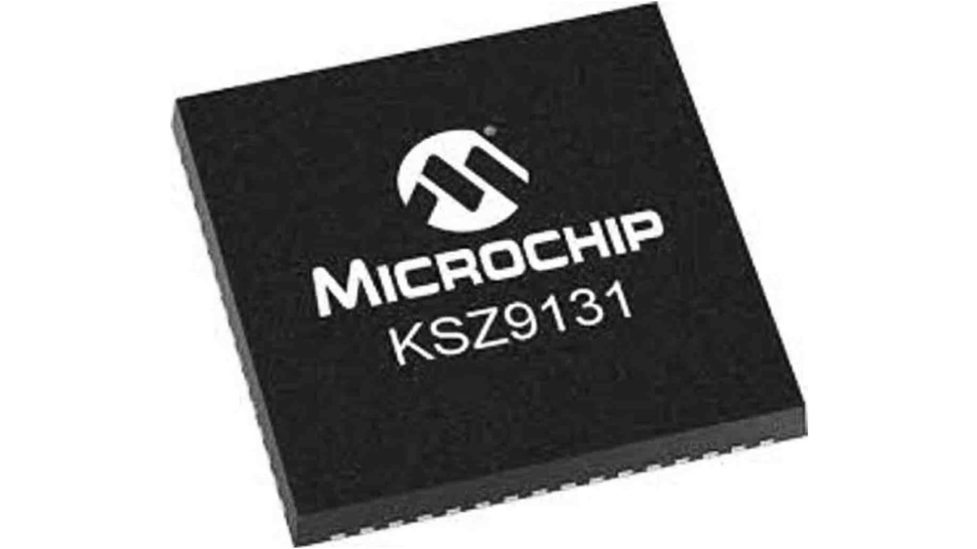 Microchip Ethernet-Transceiver 10 Mbps, 100 Mbps, 1000Mbit/s 3,3 V, QFN, VQFN (benetzbar) 48-Pin