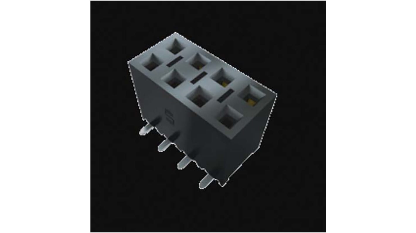 Samtec SSM Series Straight Surface Mount PCB Socket, 16-Contact, 2-Row, 2.54mm Pitch, SMT Termination