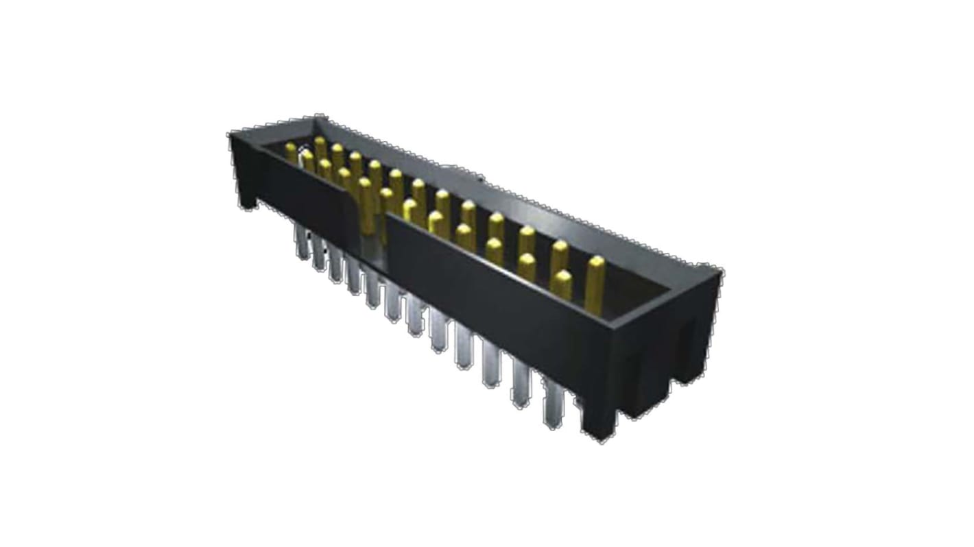Samtec STMM Series Straight Through Hole PCB Header, 44 Contact(s), 2.0mm Pitch, 2 Row(s), Shrouded