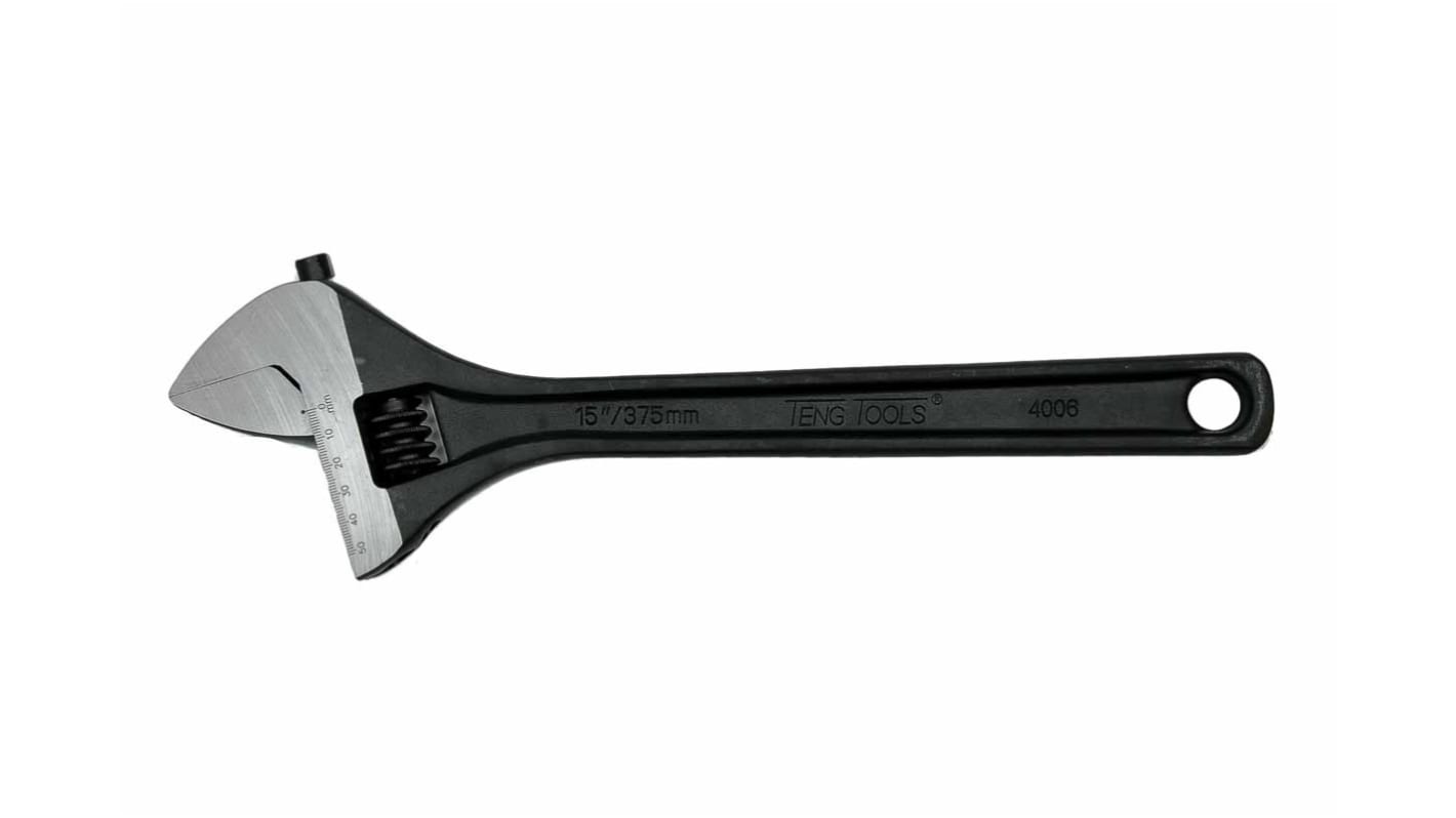 4006 Teng Tools Adjustable Spanner, 375 mm Overall, 50mm Jaw Capacity