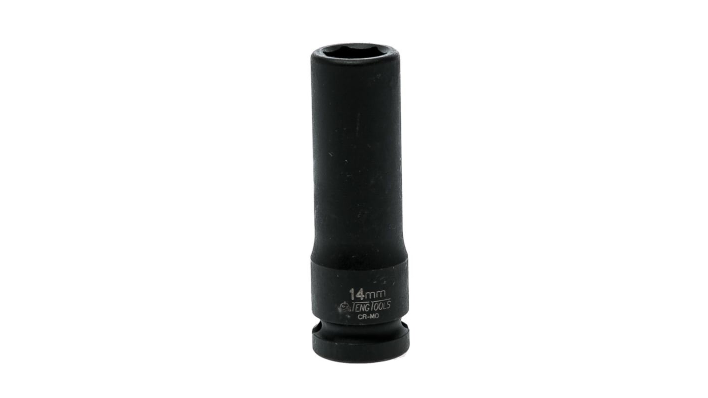 Teng Tools 14mm, 1/2 in Drive Impact Socket, 22.5 mm length