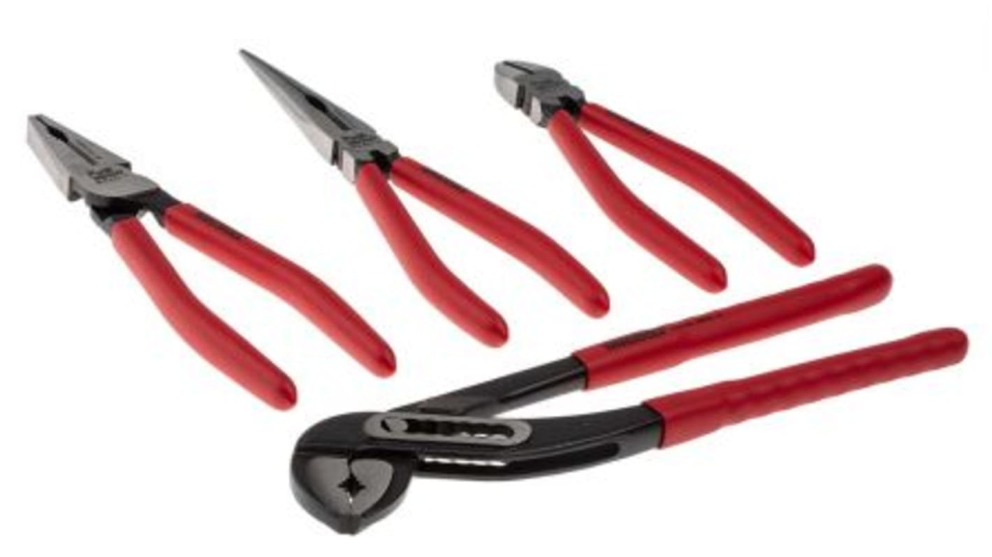 Teng Tools 4-Piece Plier Set, 300 mm Overall