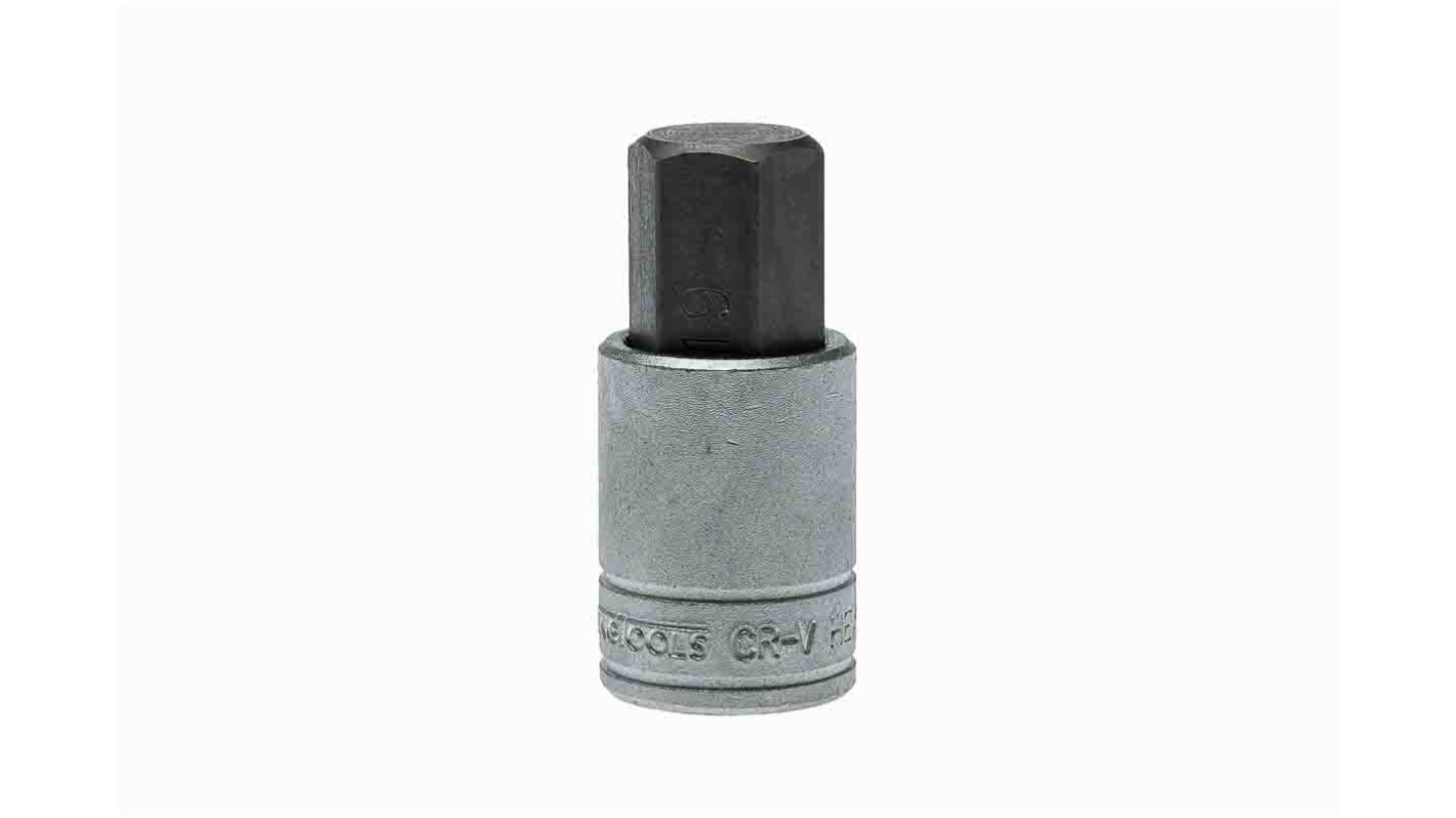 Teng Tools 1/2 in Drive Bit Socket, Hex Bit, 19mm