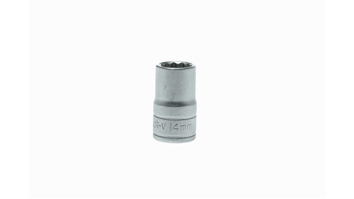 Teng Tools 1/2 in Drive 14mm Standard Socket, 12 point, 38 mm Overall Length