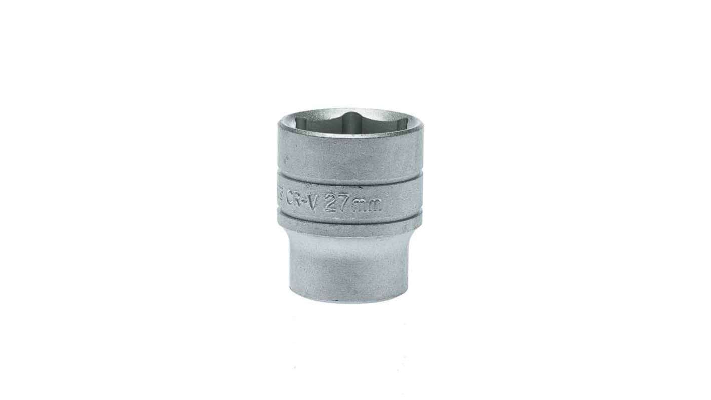 M1205276C Teng Tools 1/2 in Drive 27mm Standard Socket, 6 point, 43