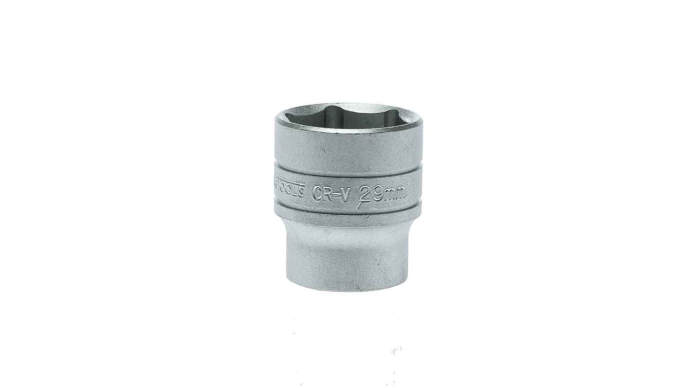 M1205296C Teng Tools 1/2 in Drive 29mm Standard Socket, 6 point, 43