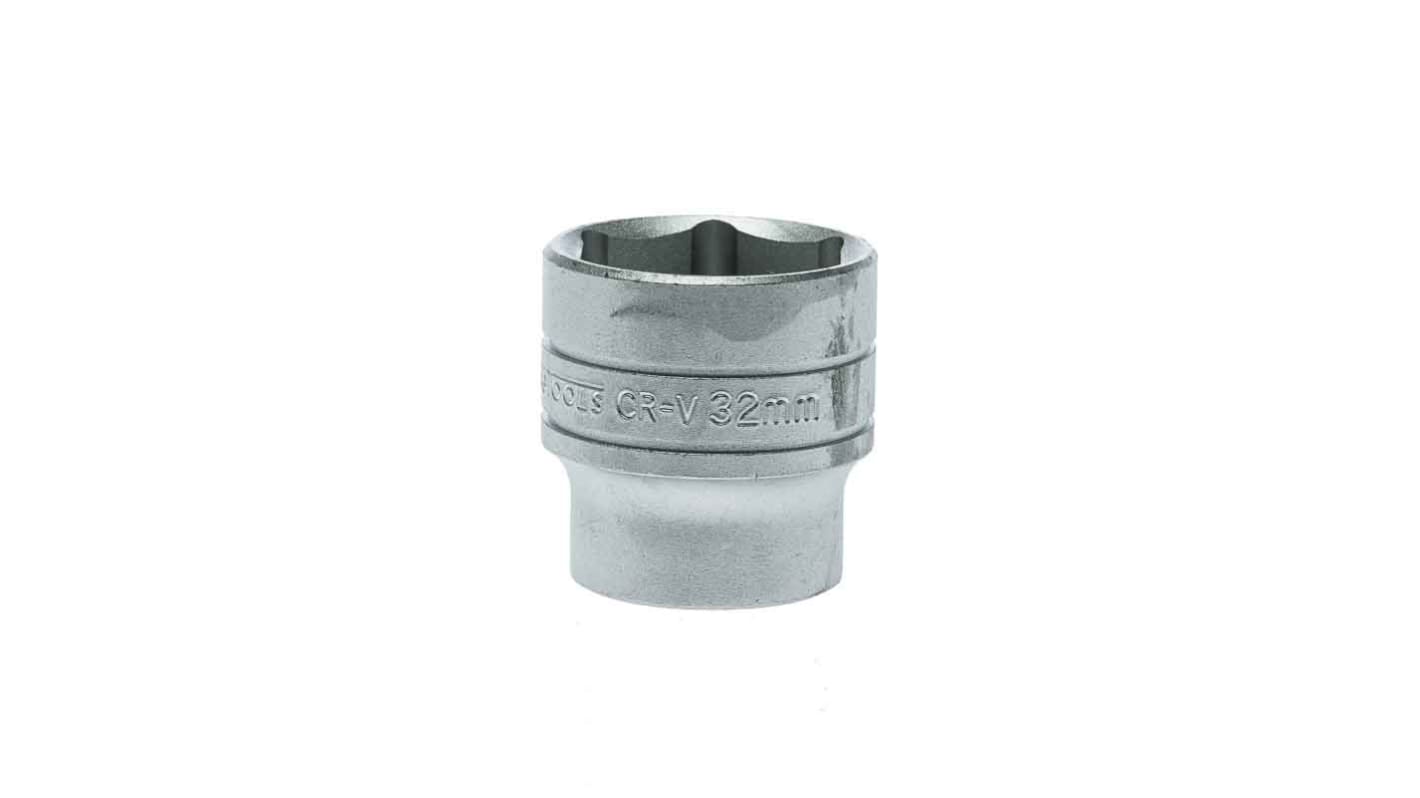 Teng Tools 1/2 in Drive 32mm Standard Socket, 6 point, 43 mm Overall Length