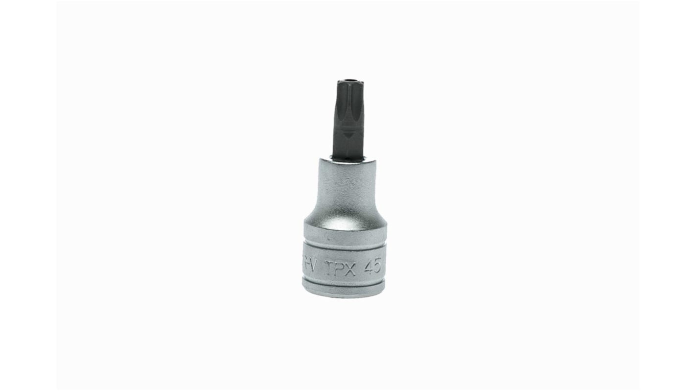 Teng Tools 1/2 in Drive Bit Socket, Tamperproof Torx Bit, T45