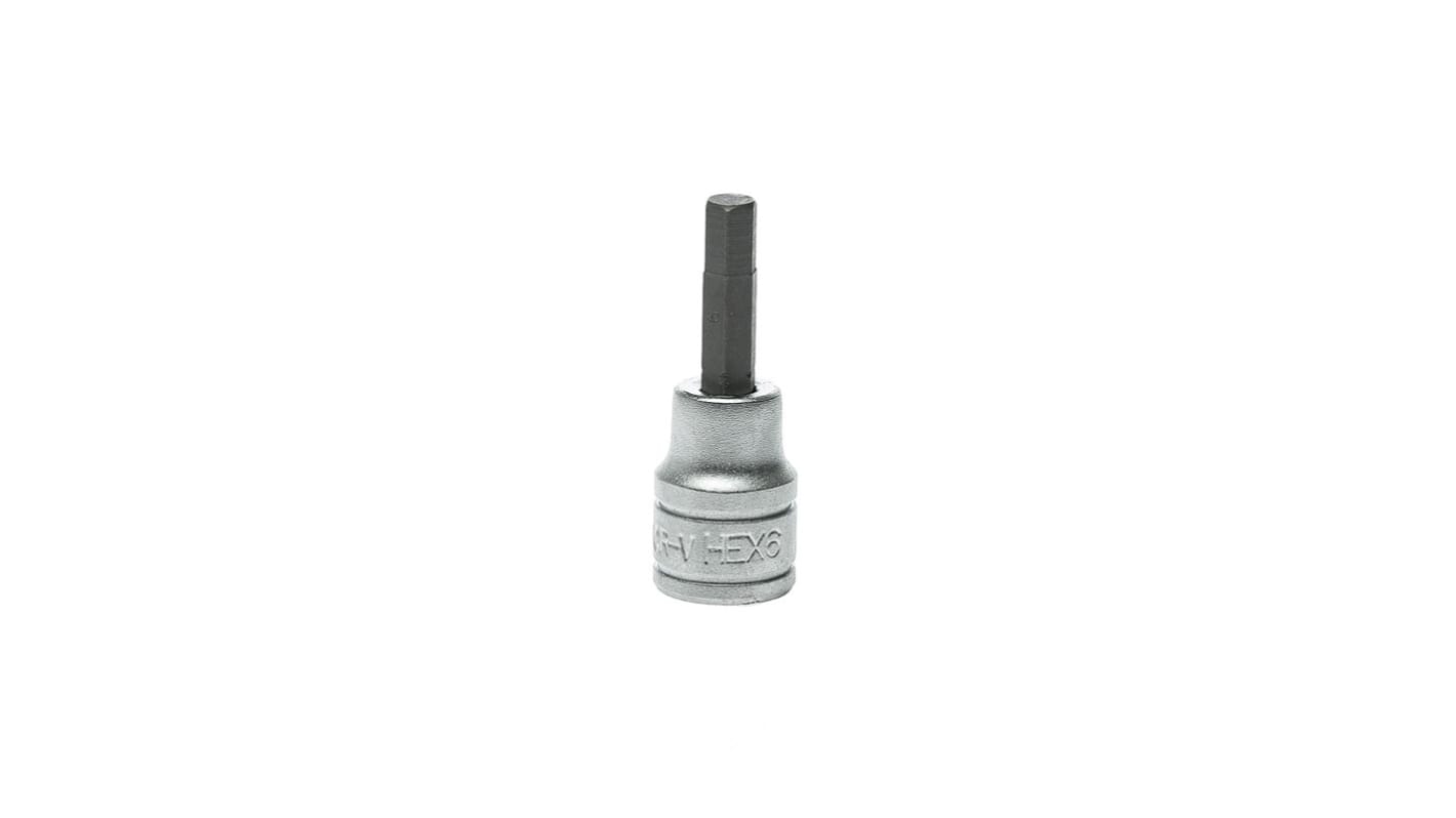 Teng Tools 3/8 in Drive Bit Socket, Hex Bit, 6mm