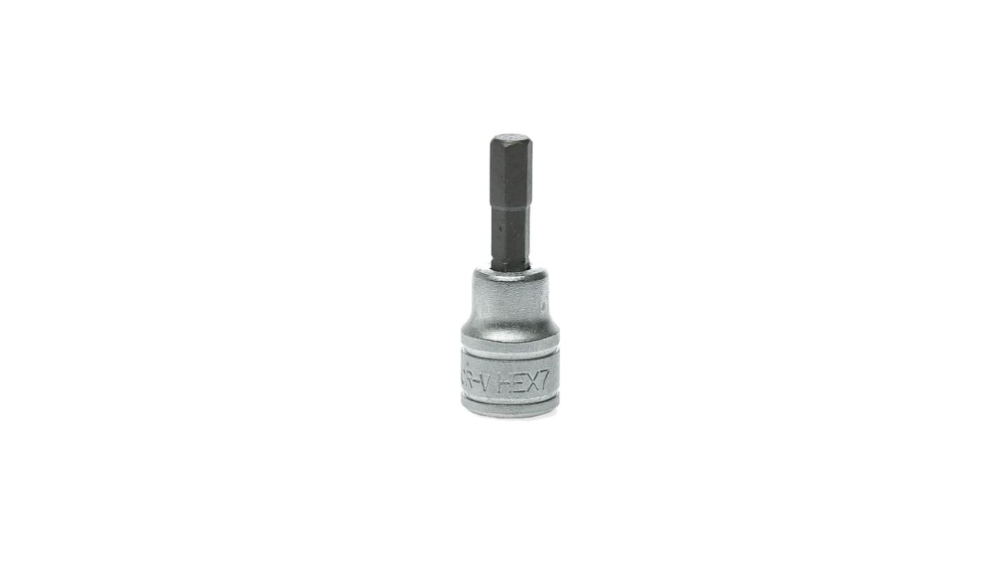 Teng Tools 3/8 in Drive Bit Socket, Hex Bit, 7mm