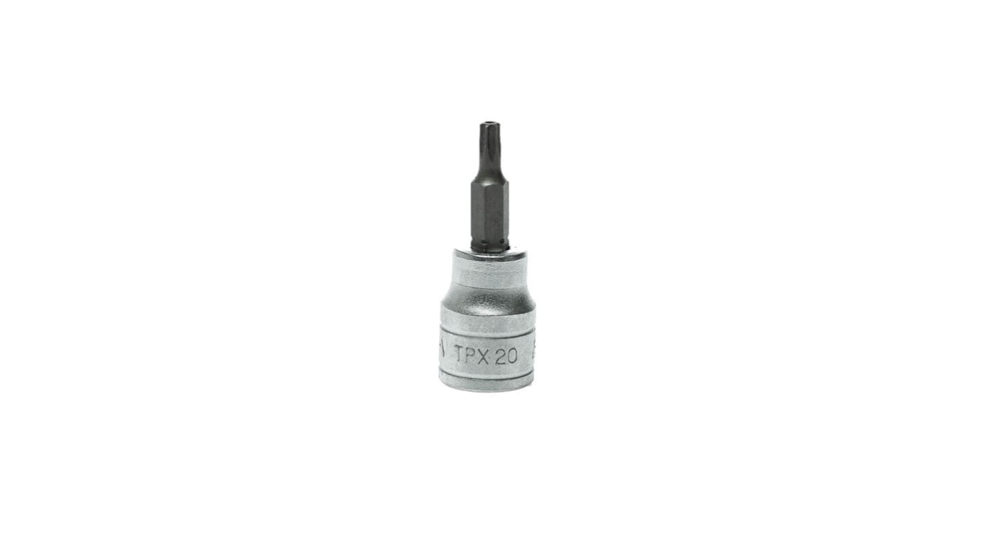 Teng Tools 3/8 Zoll Bitsteckschlüssel Steckschlüsseleinsatz Manipulationssicherer Torx-Bit