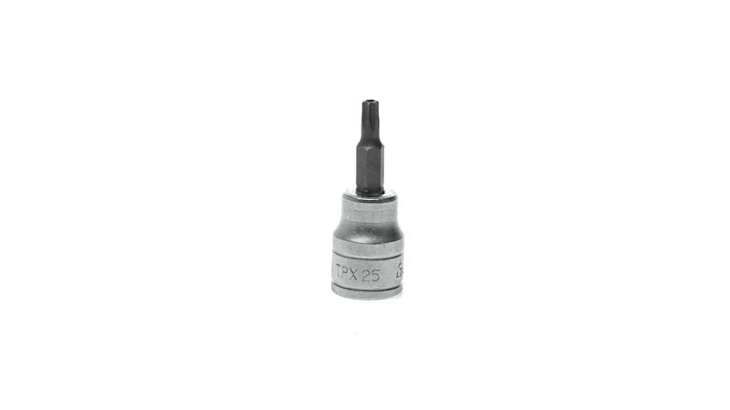 Teng Tools 3/8 in Drive Bit Socket, Tamperproof Torx Bit, T25