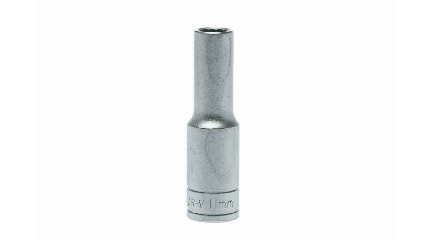 Teng Tools 1/2 in Drive 11mm Deep Socket, 12 point, 79 mm Overall Length