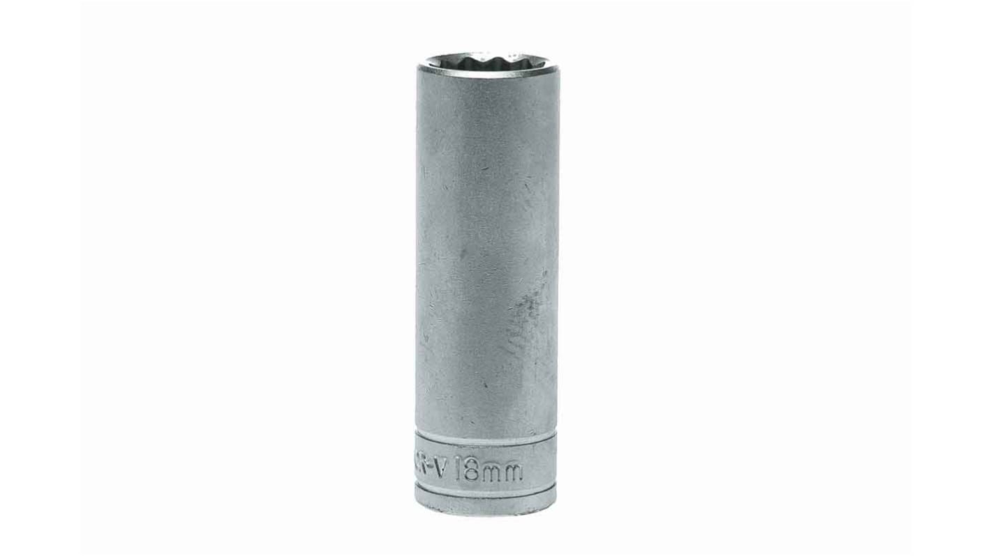 Teng Tools 1/2 in Drive 18mm Deep Socket, 12 point, 79 mm Overall Length