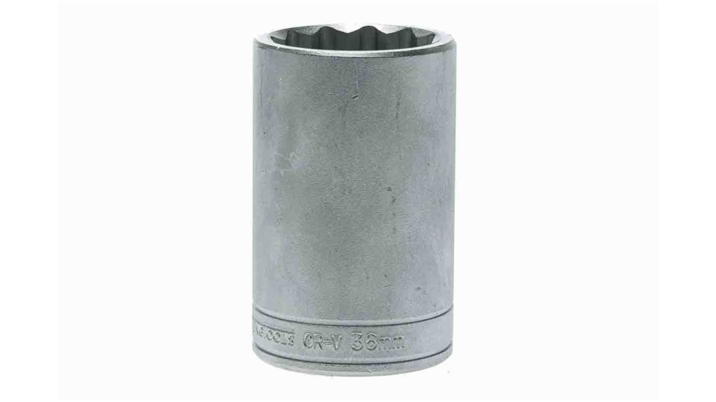 Teng Tools 1/2 in Drive 36mm Deep Socket, 12 point, 79 mm Overall Length