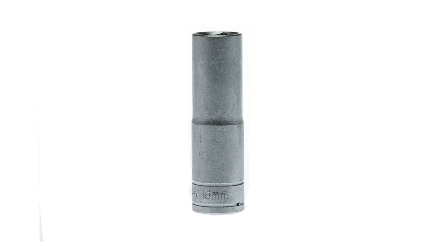 Teng Tools 1/2 in Drive 16mm Deep Socket, 6 point, 79 mm Overall Length