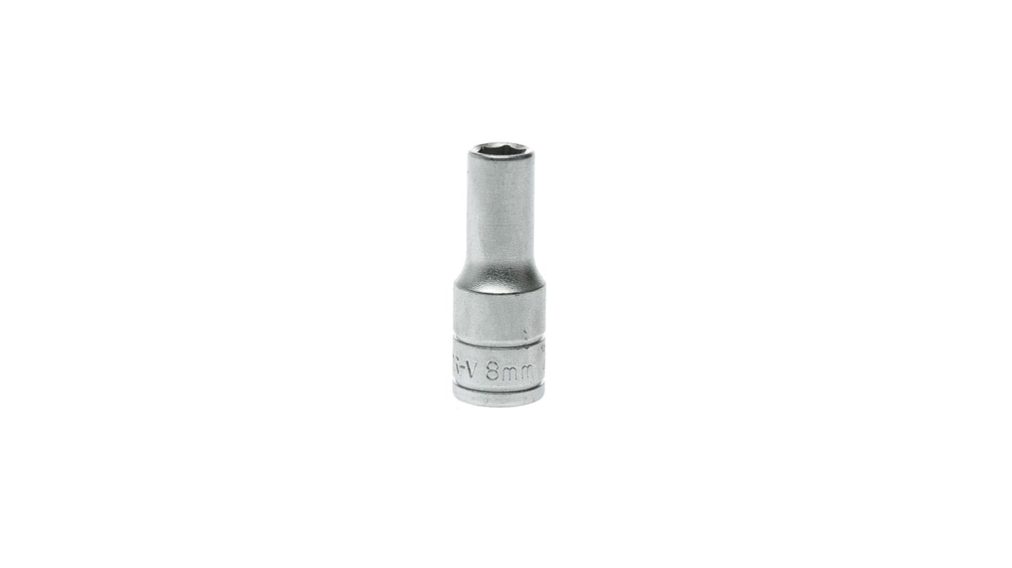 Teng Tools 3/8 in Drive 8mm Deep Socket, 6 point, 45.5 mm Overall Length