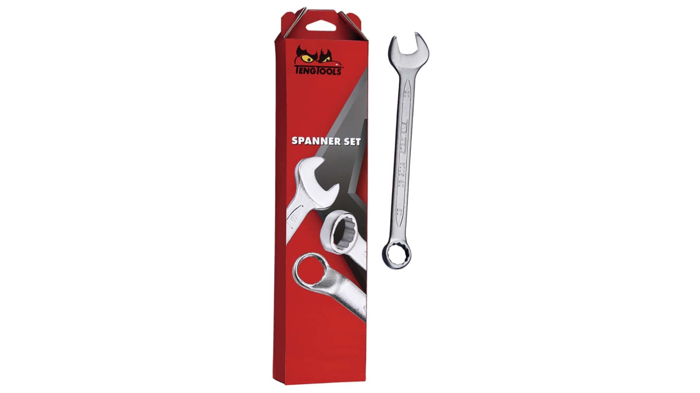 Teng Tools Gabel-Ringschlüsselsatz, Gabel-Ringschlüsselsatz CrV-Stahl, 12-teilig 8 → 22 mm