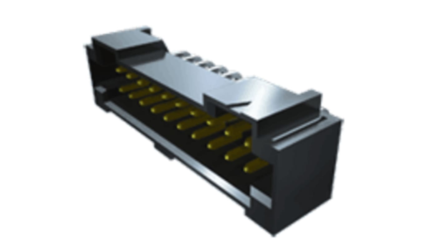 Samtec T2M Series Through Hole PCB Header, 10 Contact(s), 2.0mm Pitch, 2 Row(s), Shrouded