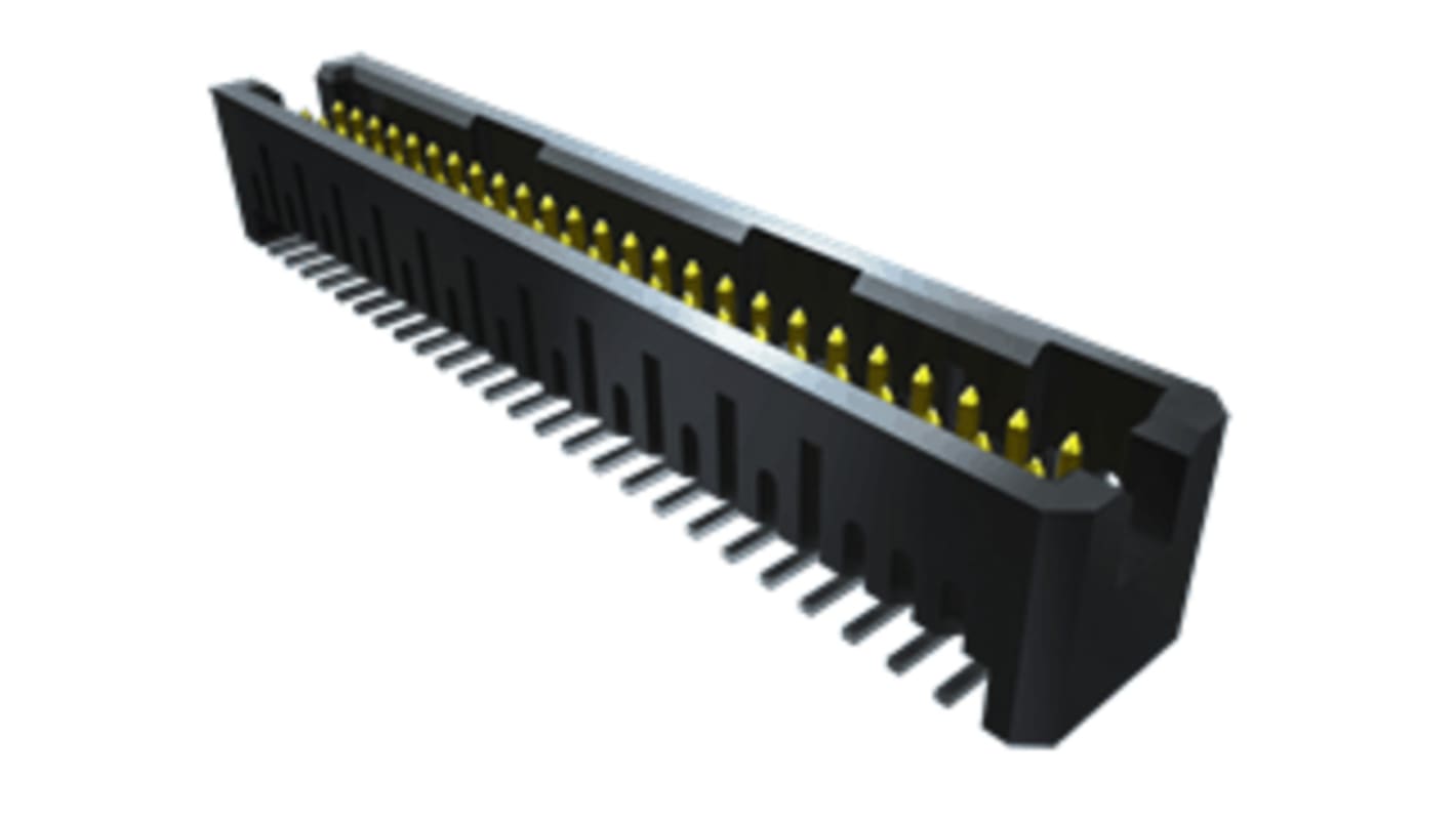 Samtec TFML Series Straight PCB Header, 40 Contact(s), 1.27mm Pitch, 2 Row(s), Shrouded