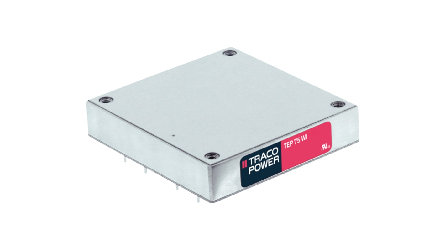 TRACOPOWER TEP 75WI  DC/DC-Wandler 75W 48 V dc IN, 48V dc OUT / 1.6A DIN-Schienen-Montage 3kV isoliert