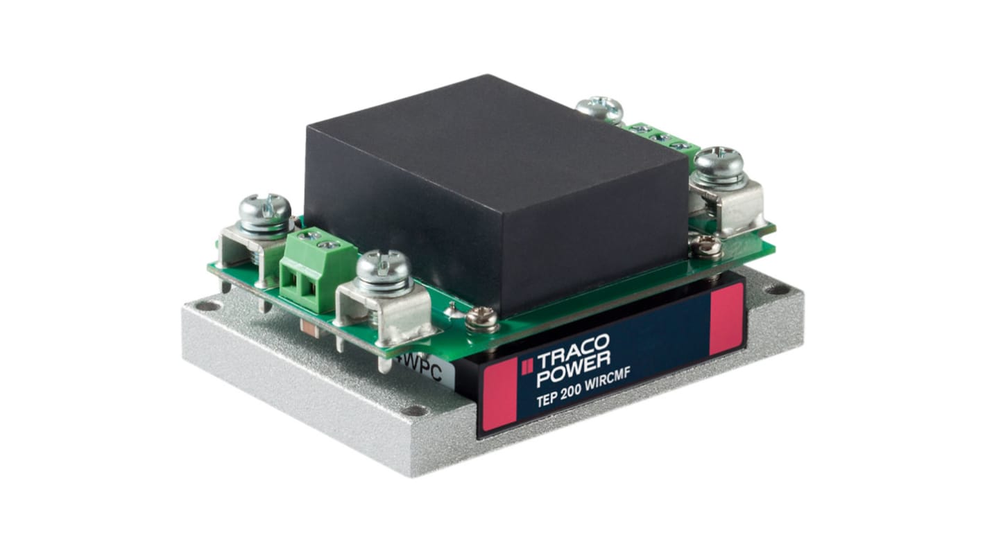 TRACOPOWER TEP 200 DC-DC Converter, 48V dc/ 4.5A Output, 18 → 75 V dc Input, 200W, Chassis Mount, +75°C Max Temp